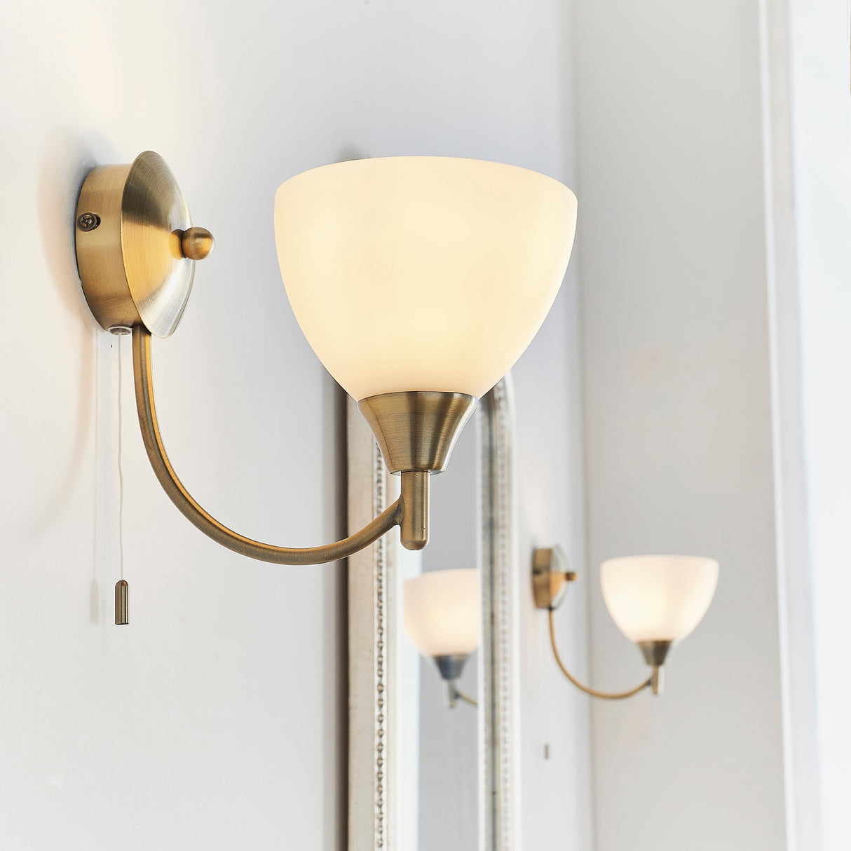 Endon Alton Wall Light Antique Brass – from Amos Lighting + Home