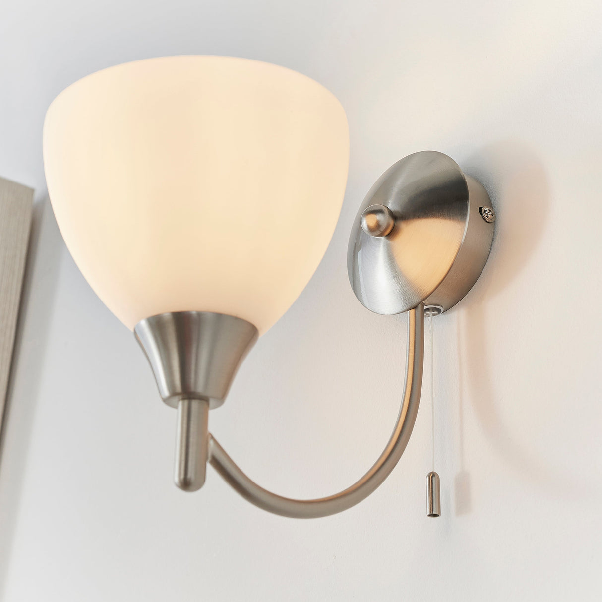 Endon Alton Wall Light Satin Chrome – from Amos Lighting + Home