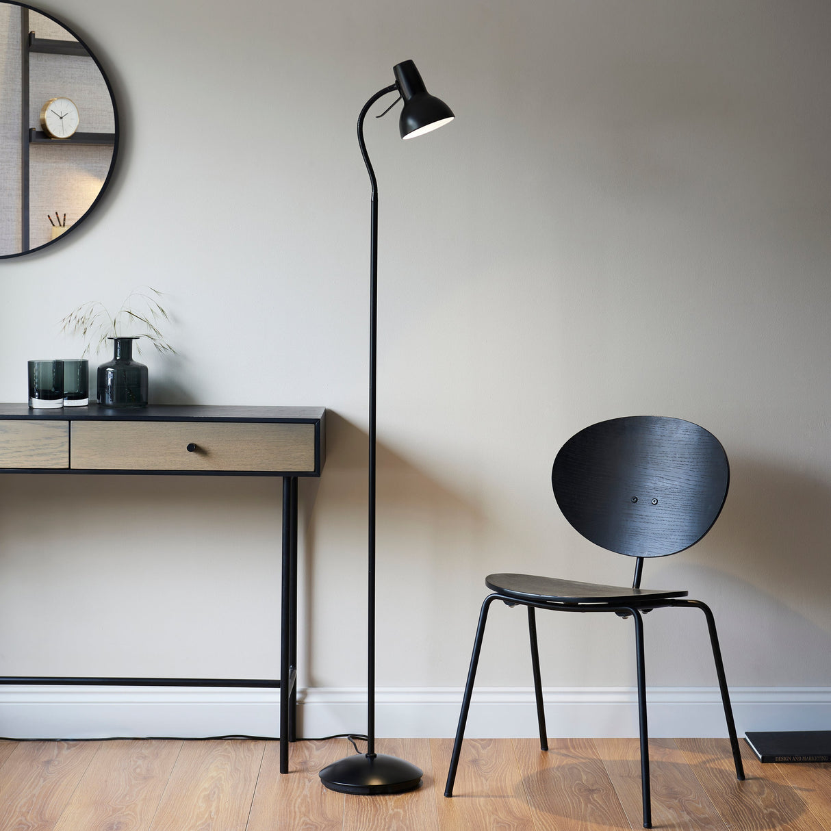 Amos Amalfi Floor Lamp Matt Black – from Amos Lighting + Home