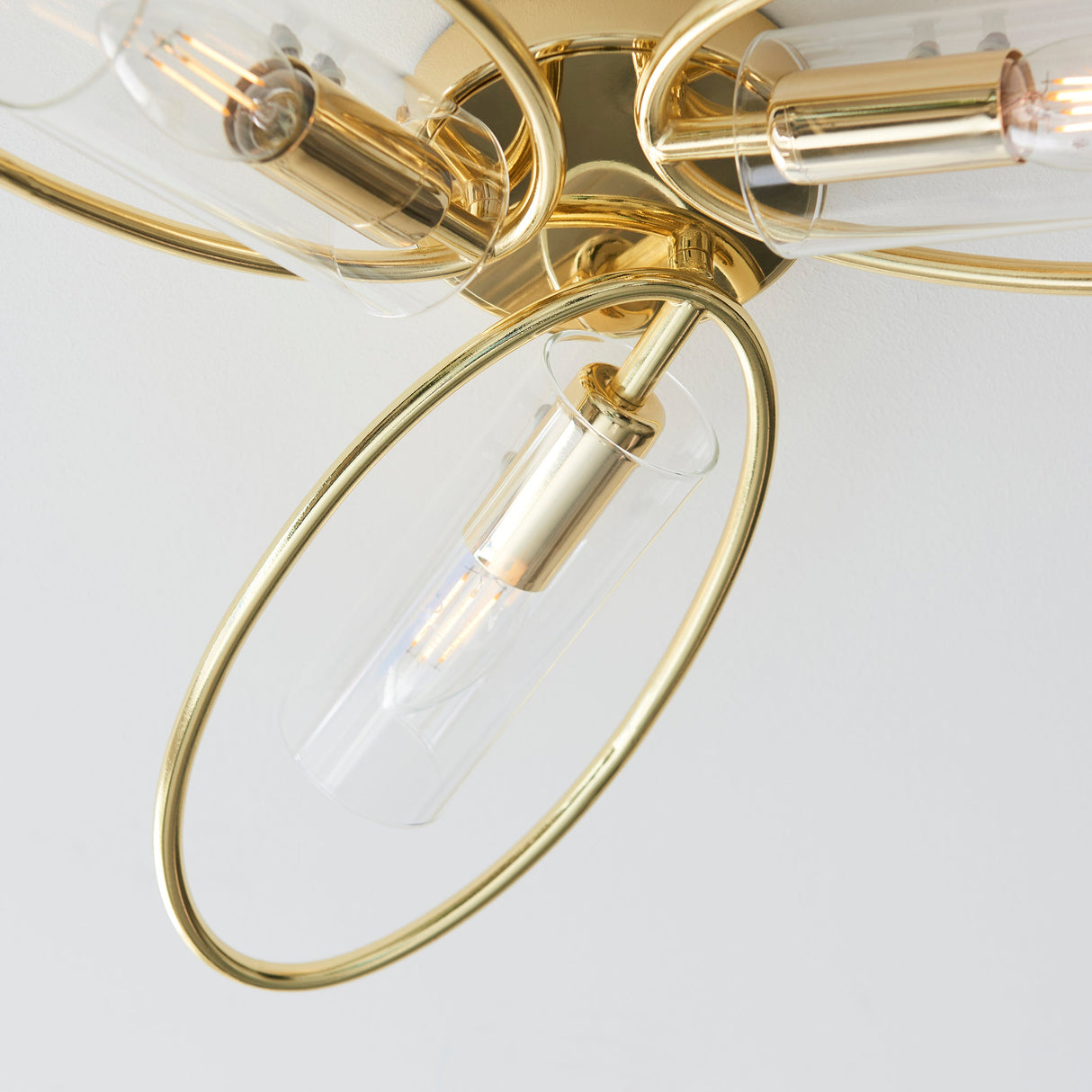 Amos Amari 3lt Semi flush Polished Brass – from Amos Lighting + Home