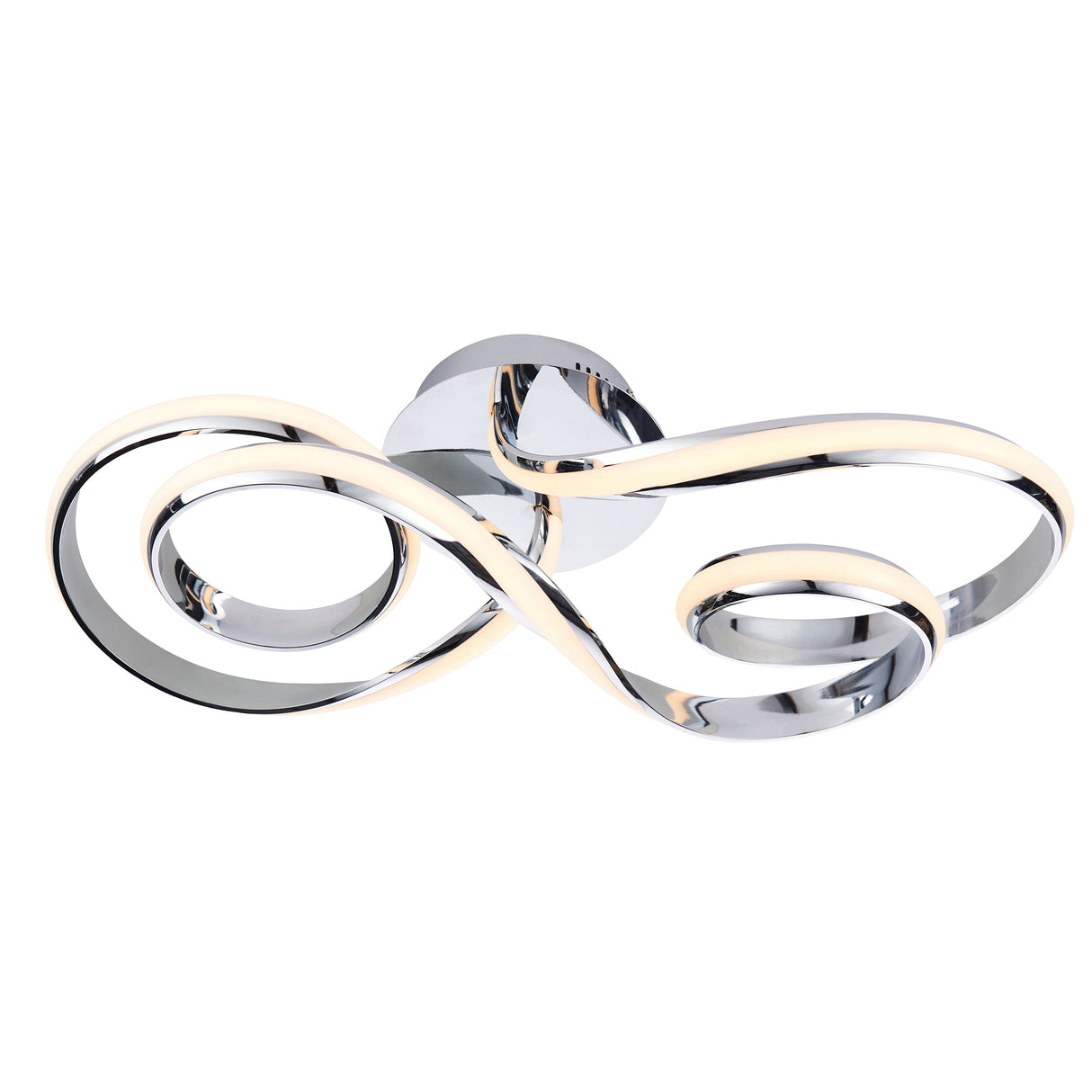 Amos Aria Chrome LED Semi flush Ceiling Light – from Amos Lighting + Home