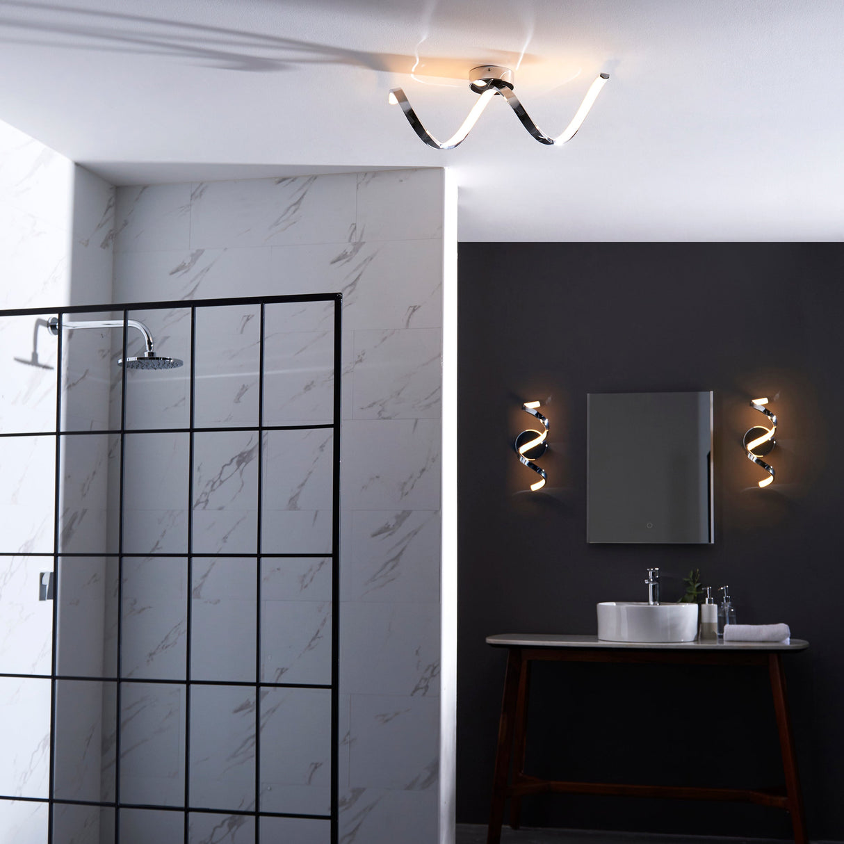 Amos Astral Chrome LED Bathroom Wall Light – from Amos Lighting + Home