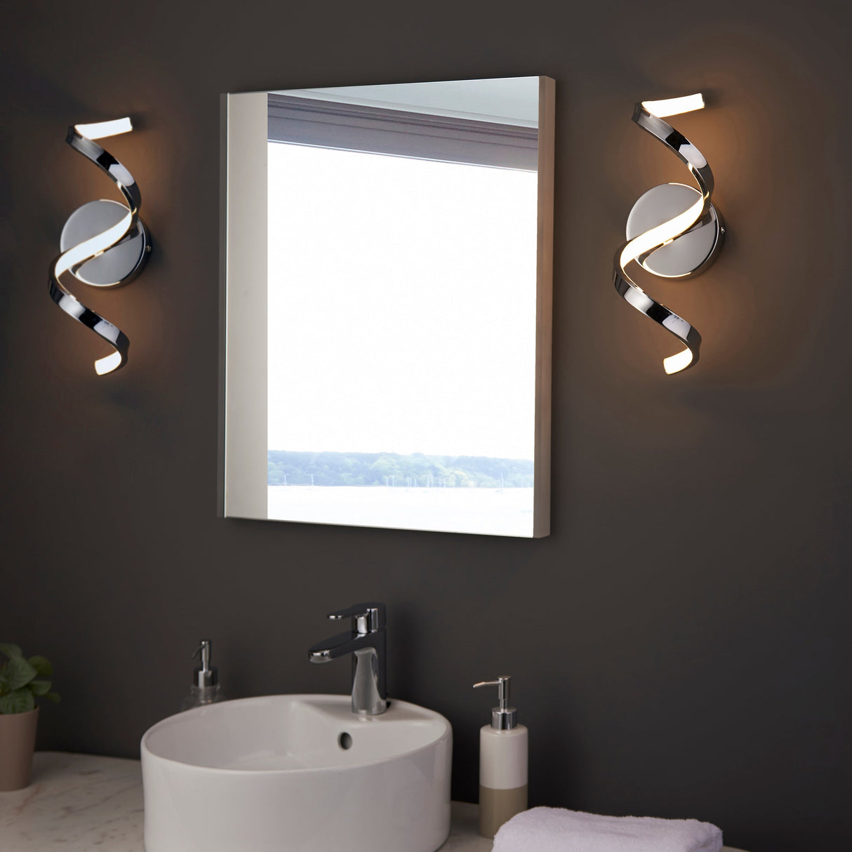 Amos Astral Chrome LED Bathroom Wall Light – from Amos Lighting + Home