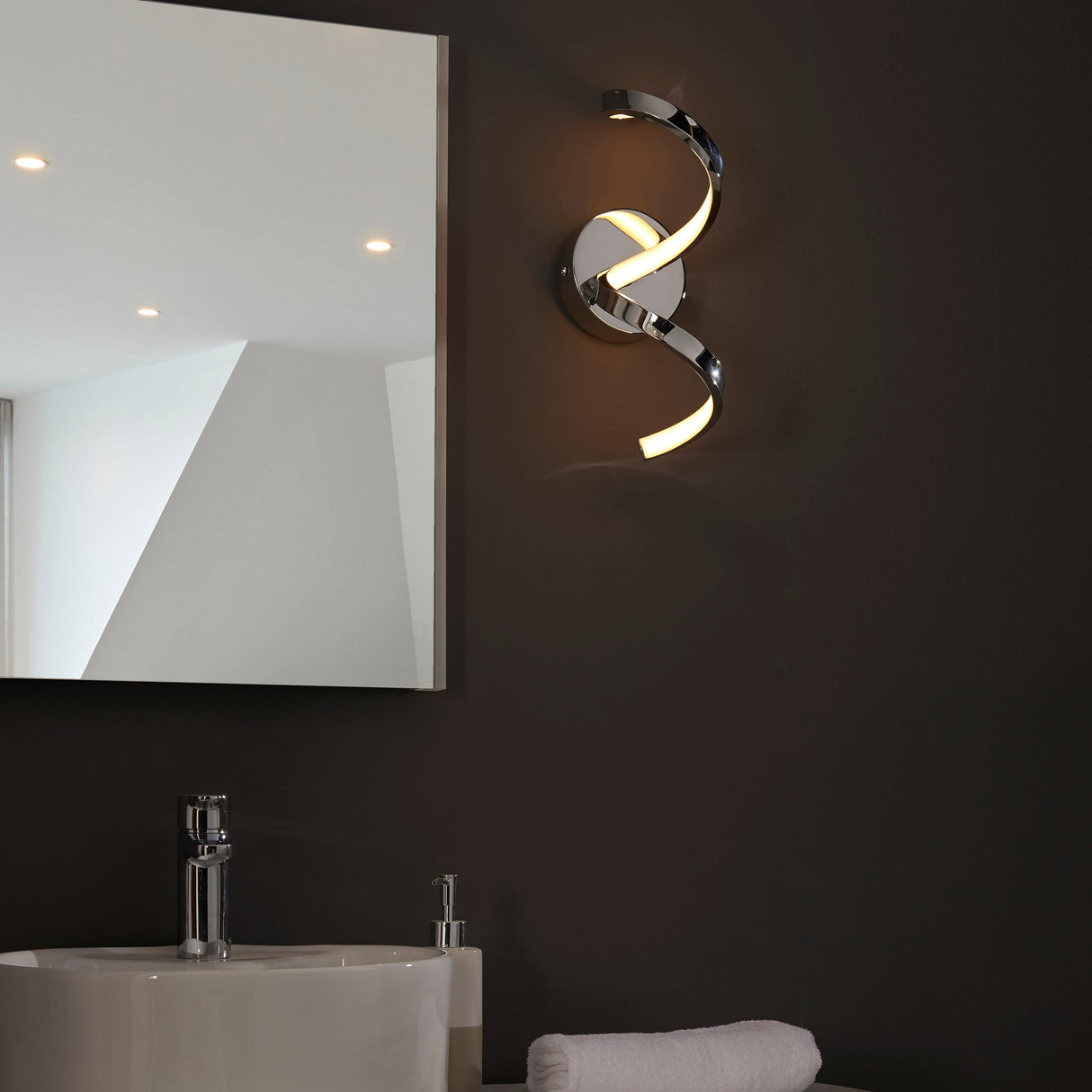 Amos Astral Chrome LED Bathroom Wall Light – from Amos Lighting + Home