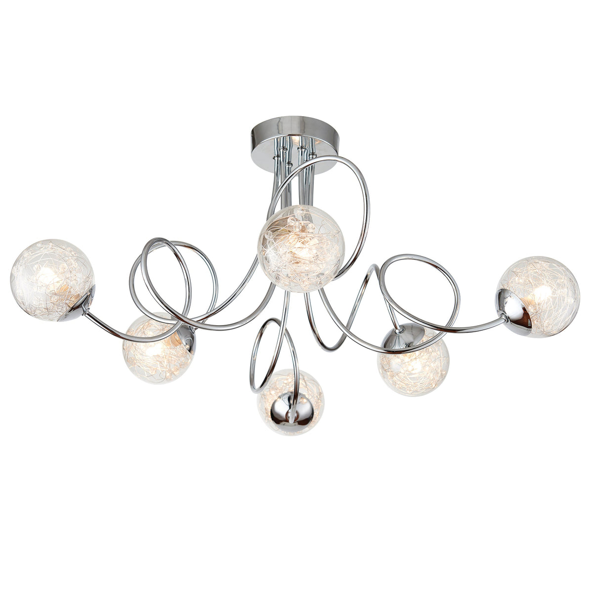 Amos Auria Chrome 6lt Semi flush – from Amos Lighting + Home
