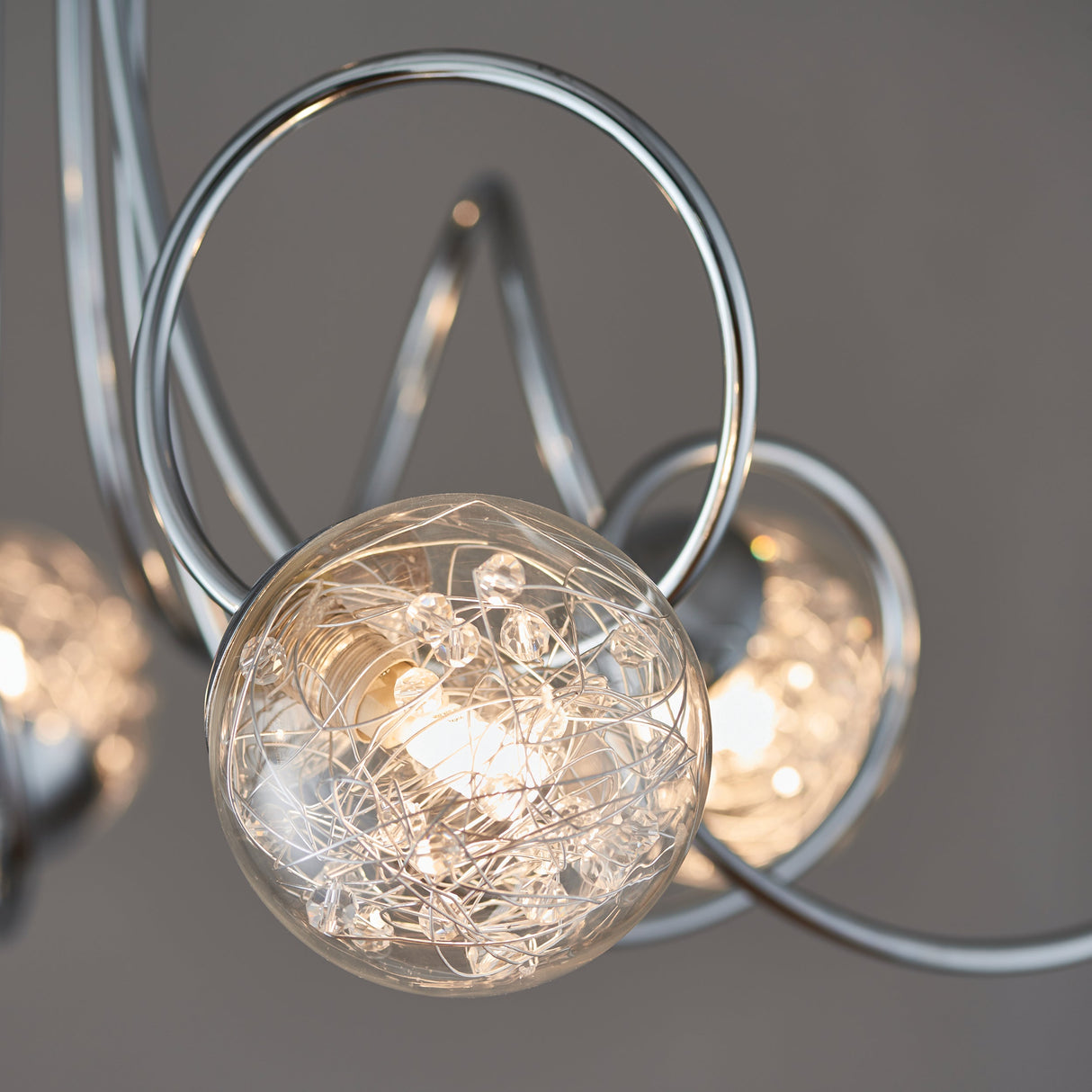 Amos Auria Chrome 6lt Semi flush – from Amos Lighting + Home