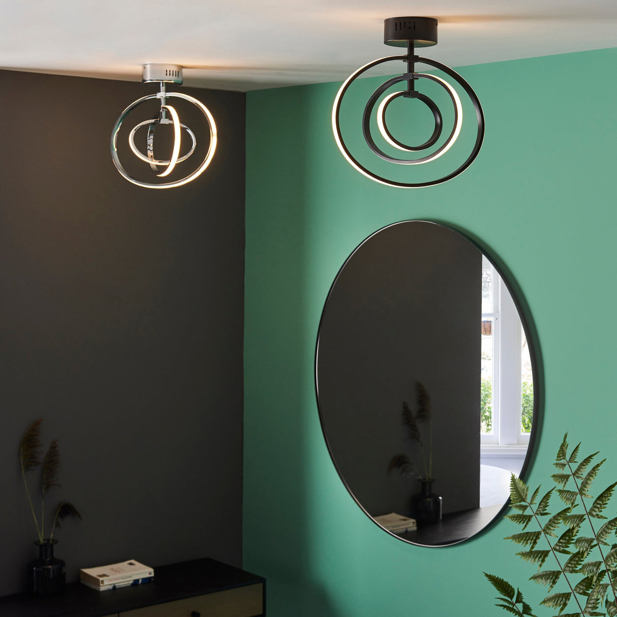 Amos Avali 1lt Semi flush Black – from Amos Lighting + Home