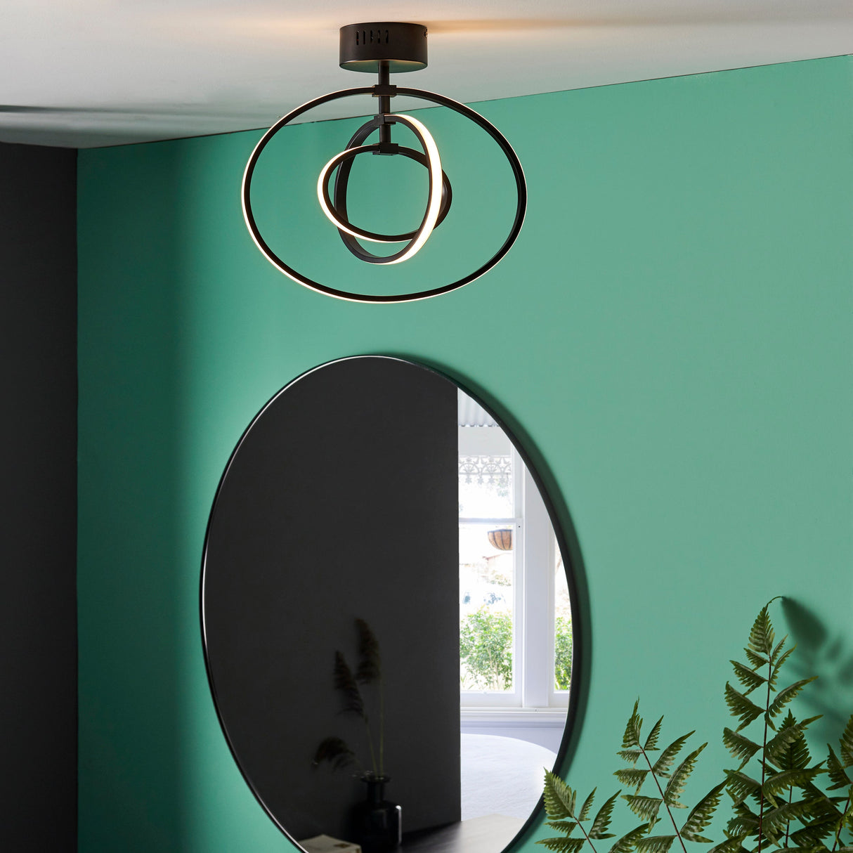 Amos Avali 1lt Semi flush Black – from Amos Lighting + Home
