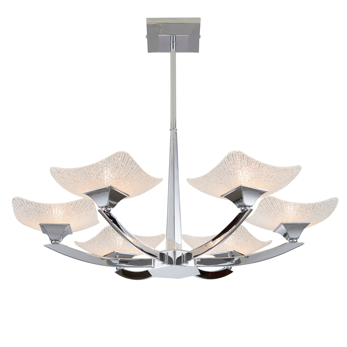 Endon Ayres Chrome & Scavo Glass 6lt Semi Flush Ceiling Light – from Amos Lighting + Home