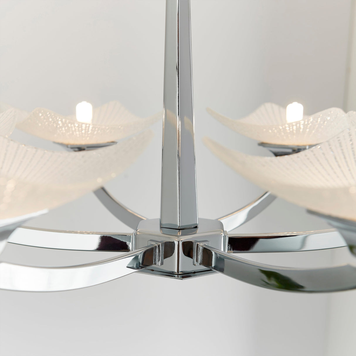 Endon Ayres Chrome & Scavo Glass 6lt Semi Flush Ceiling Light – from Amos Lighting + Home