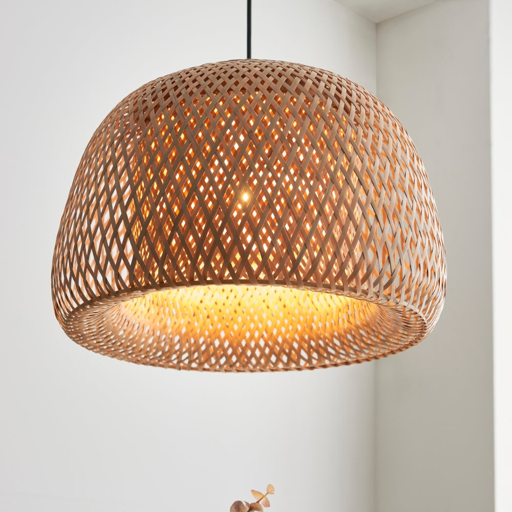 Amos Jago Rattan Twine Dome Pendant – from Amos Lighting + Home