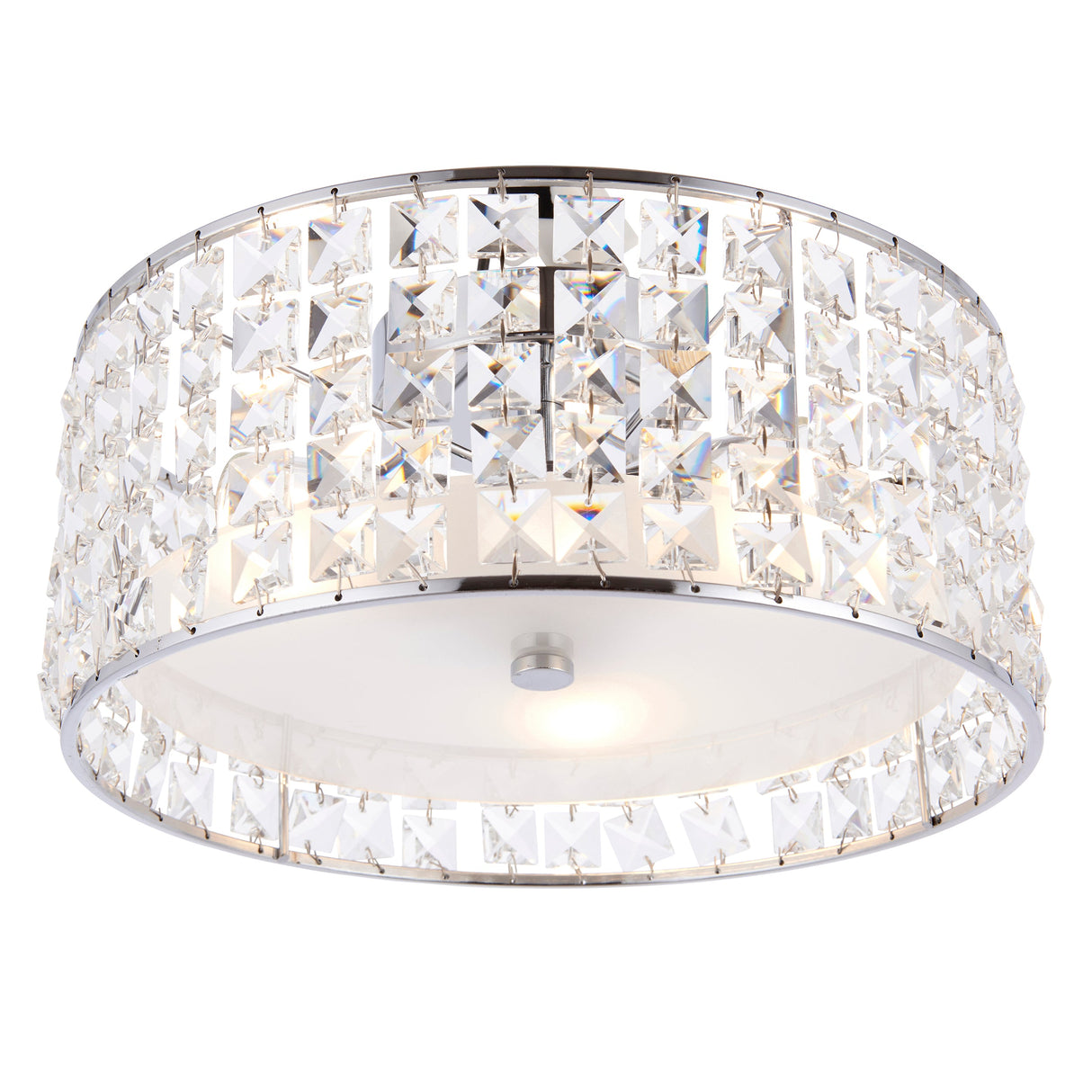 Amos Belfont Bathroom Crystal Flush Ceiling Light – from Amos Lighting + Home