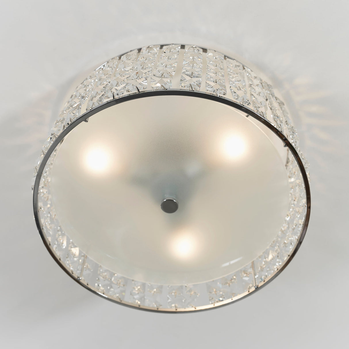 Amos Belfont Bathroom Crystal Flush Ceiling Light – from Amos Lighting + Home