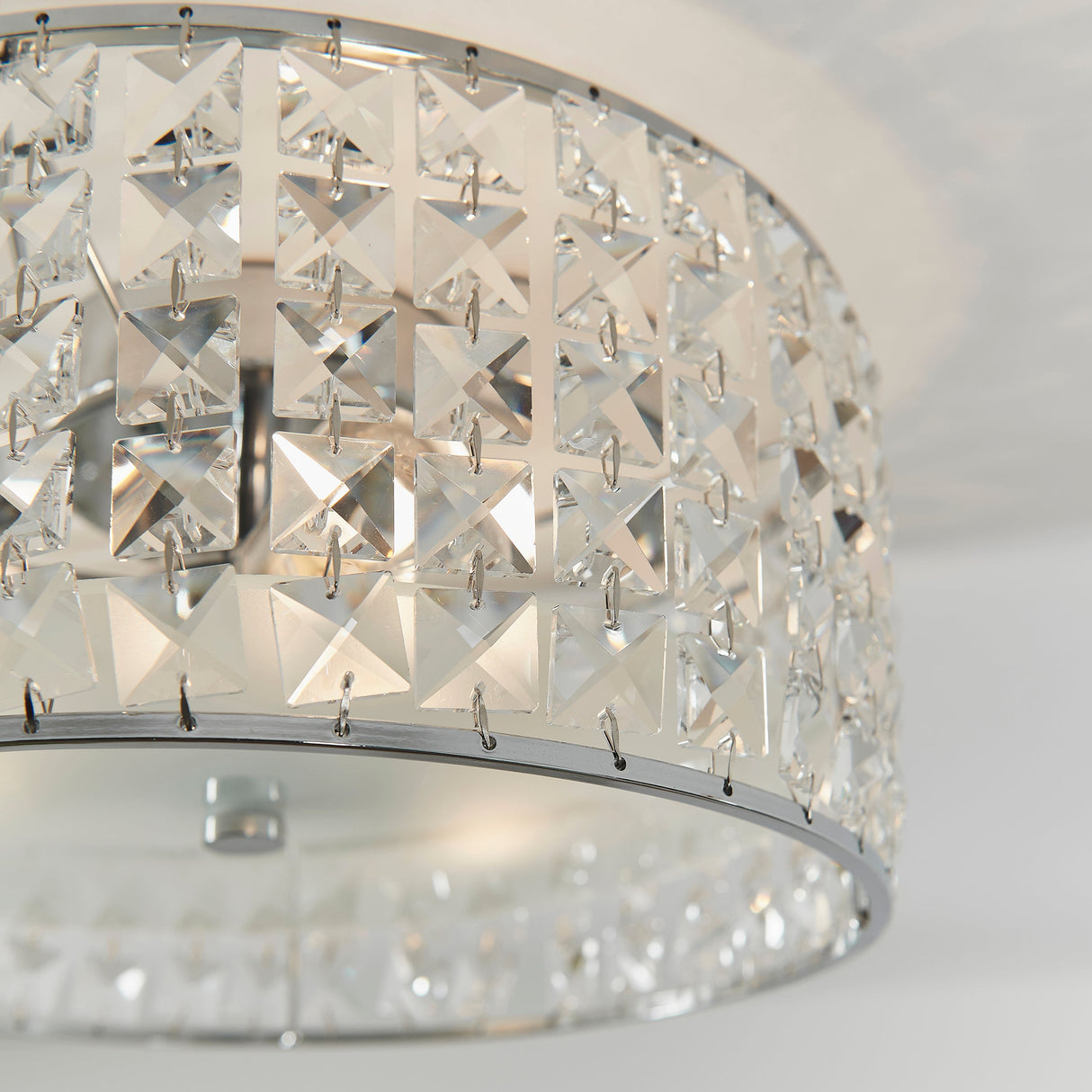 Amos Belfont Bathroom Crystal Flush Ceiling Light – from Amos Lighting + Home