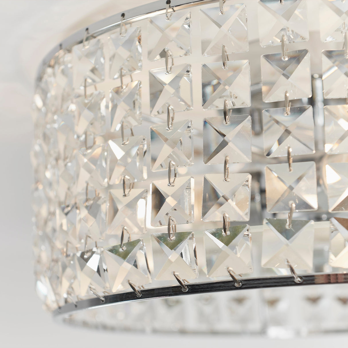 Amos Belfont Bathroom Crystal Flush Ceiling Light – from Amos Lighting + Home