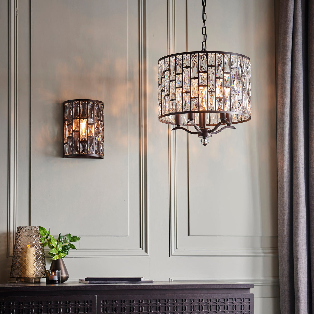 Endon Belle Dark Bronze 5lt Chandelier – from Amos Lighting + Home