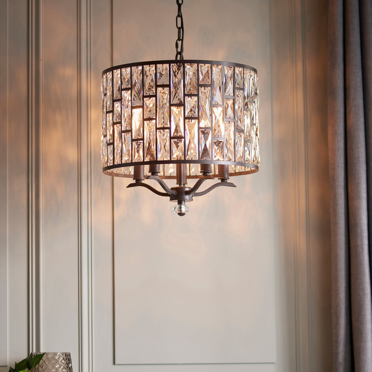 Endon Belle Dark Bronze 5lt Chandelier – from Amos Lighting + Home
