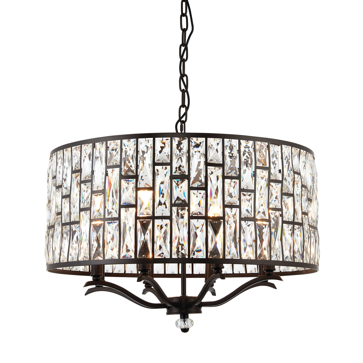 Endon Belle Dark Bronze 8lt Chandelier – from Amos Lighting + Home