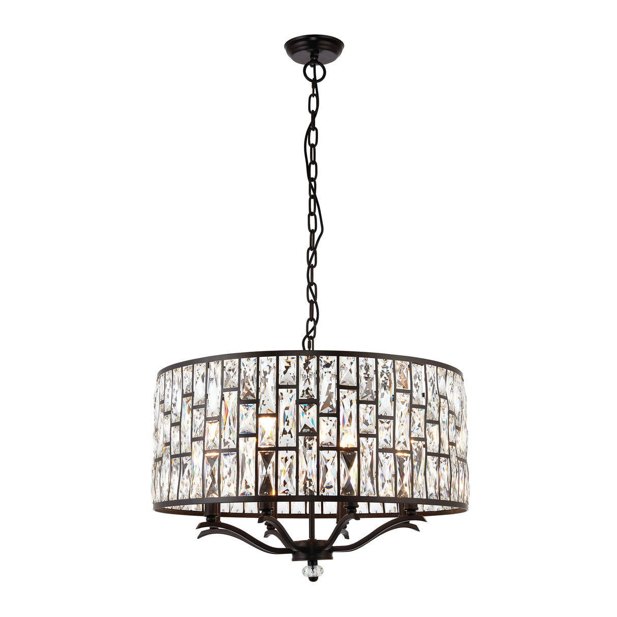 Endon Belle Dark Bronze 8lt Chandelier – from Amos Lighting + Home