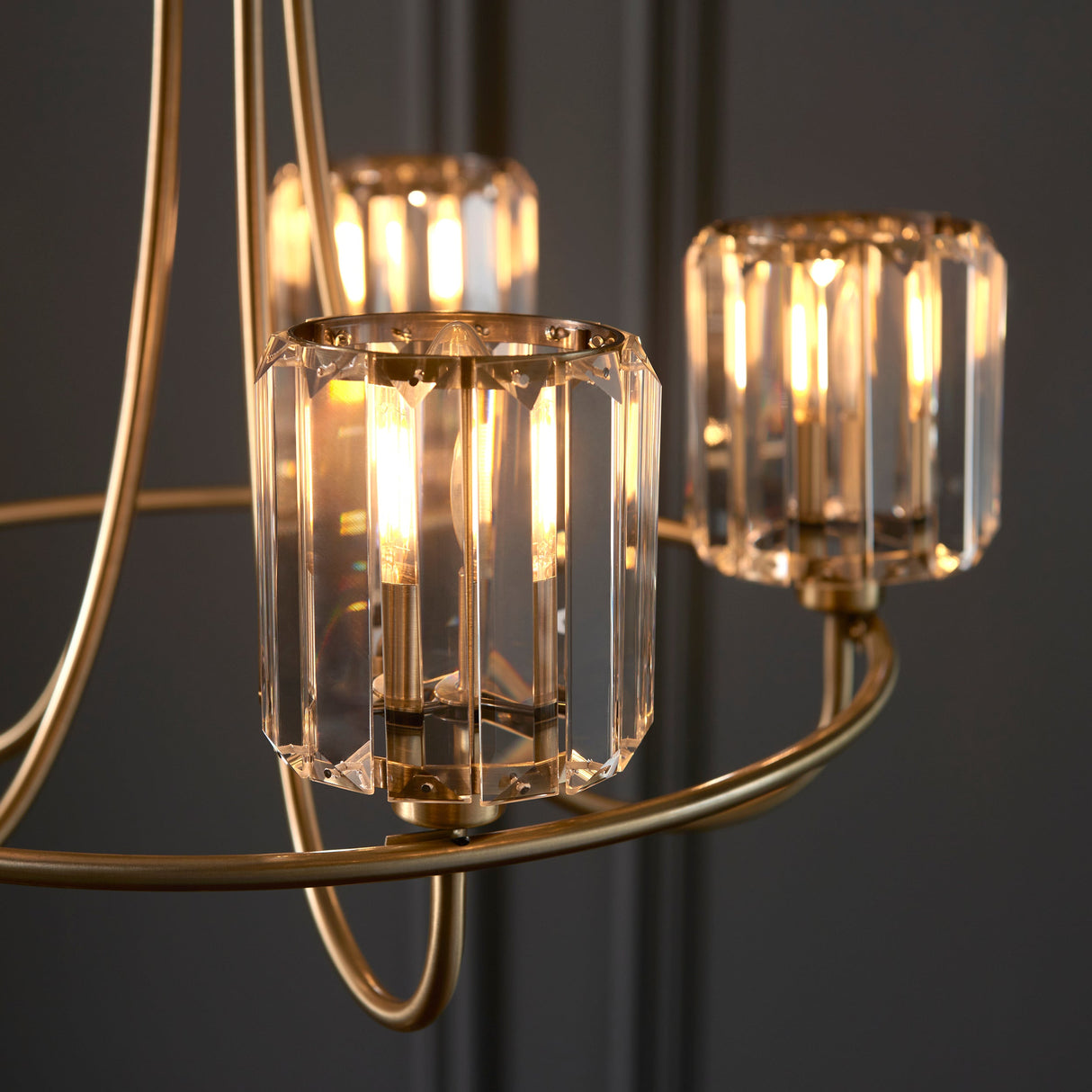 Amos Berenice 5lt Chandelier Antique Brass – from Amos Lighting + Home