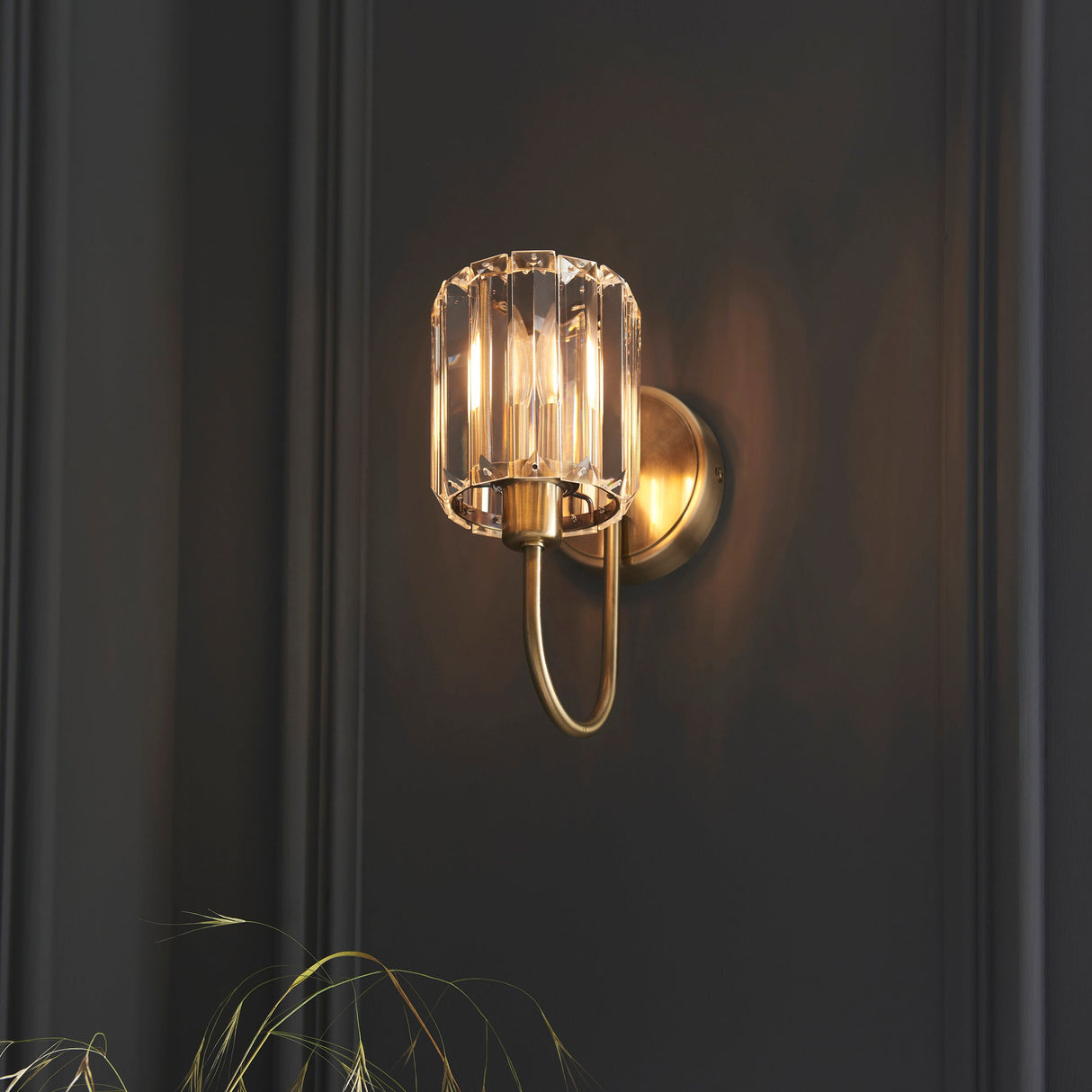 Amos Berenice Wall Light Antique Brass – from Amos Lighting + Home