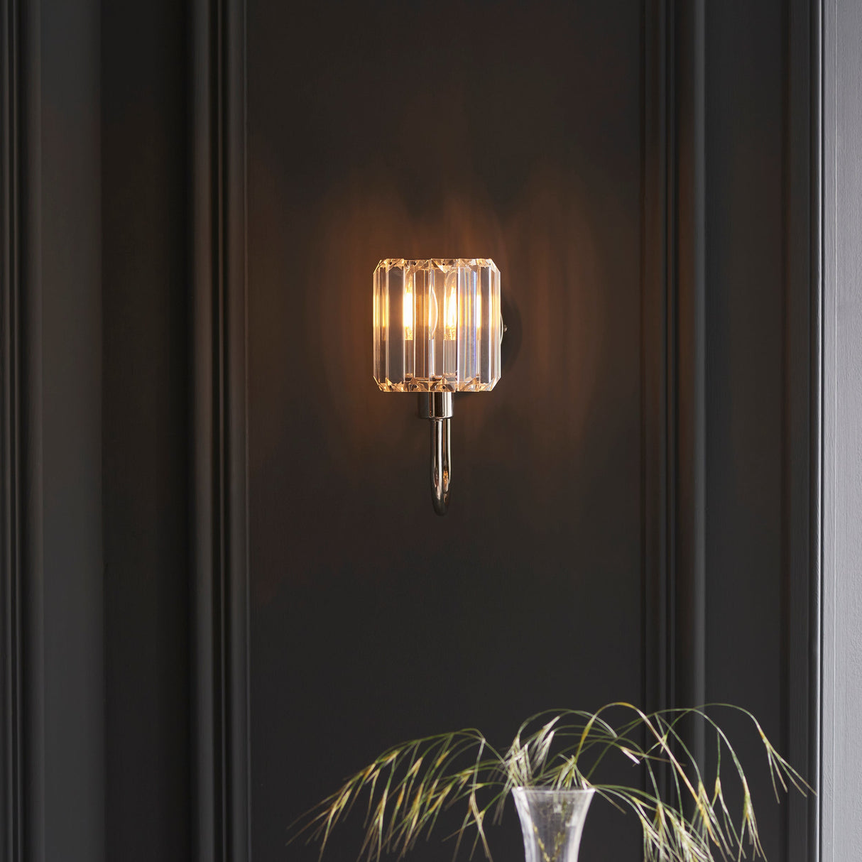 Amos Berenice Wall Light Bright Nickel – from Amos Lighting + Home
