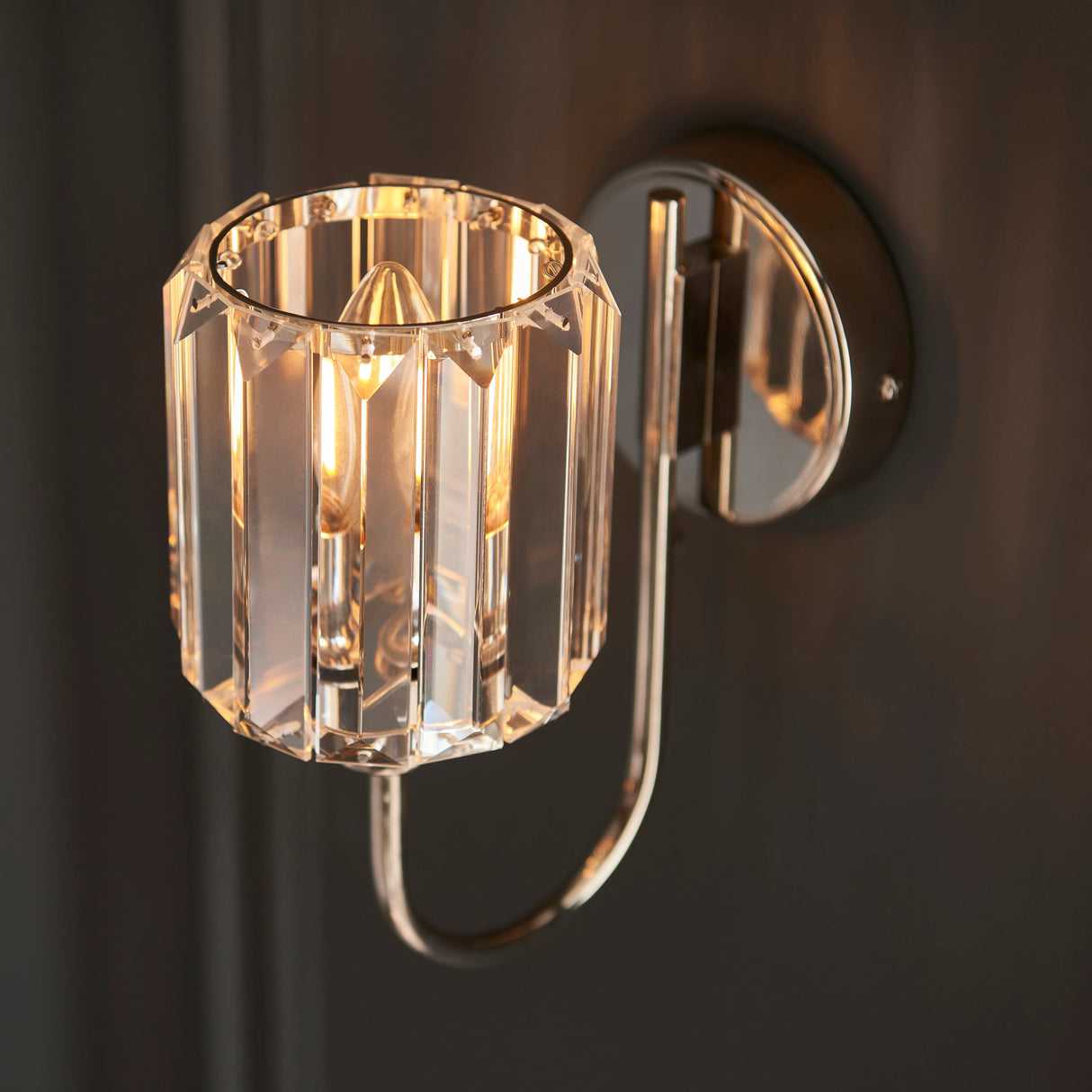 Amos Berenice Wall Light Bright Nickel – from Amos Lighting + Home