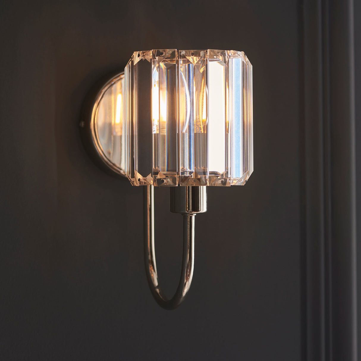 Amos Berenice Wall Light Bright Nickel – from Amos Lighting + Home