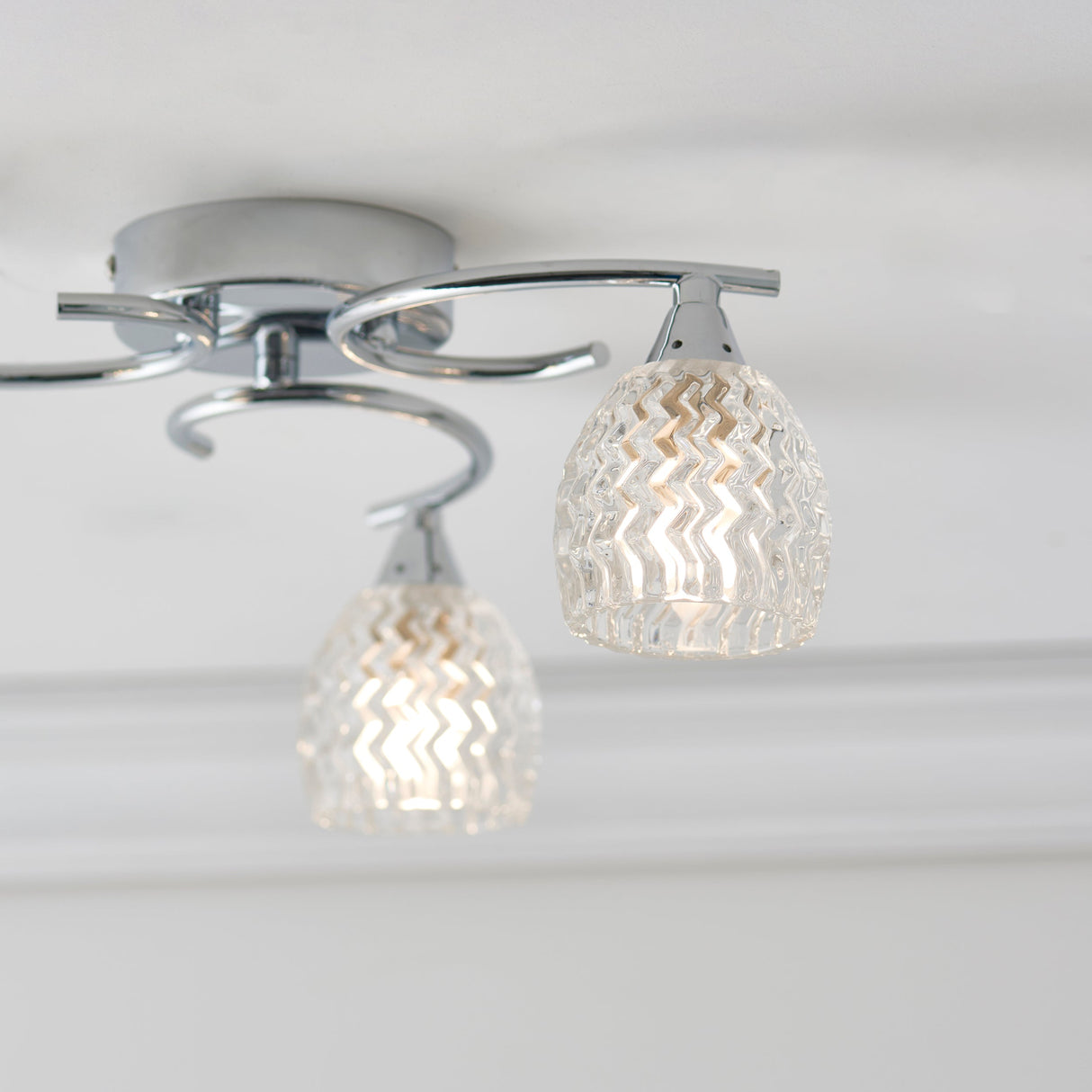 Endon Boyer 3lt Semi flush Chrome – from Amos Lighting + Home