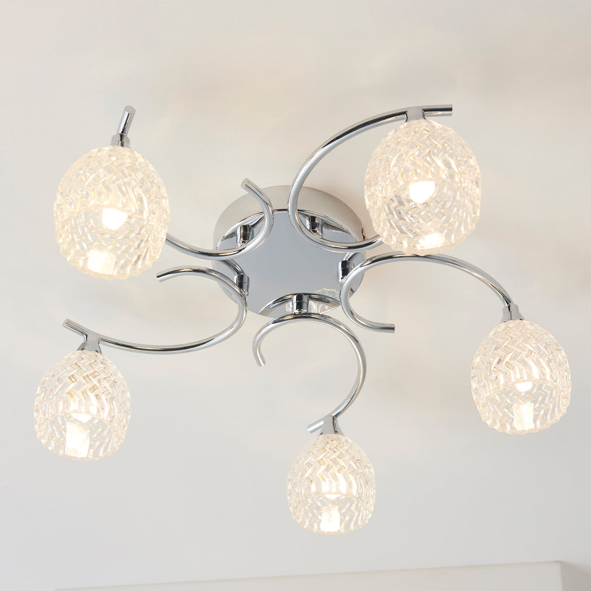 Endon Boyer 5lt Semi flush Chrome – from Amos Lighting + Home