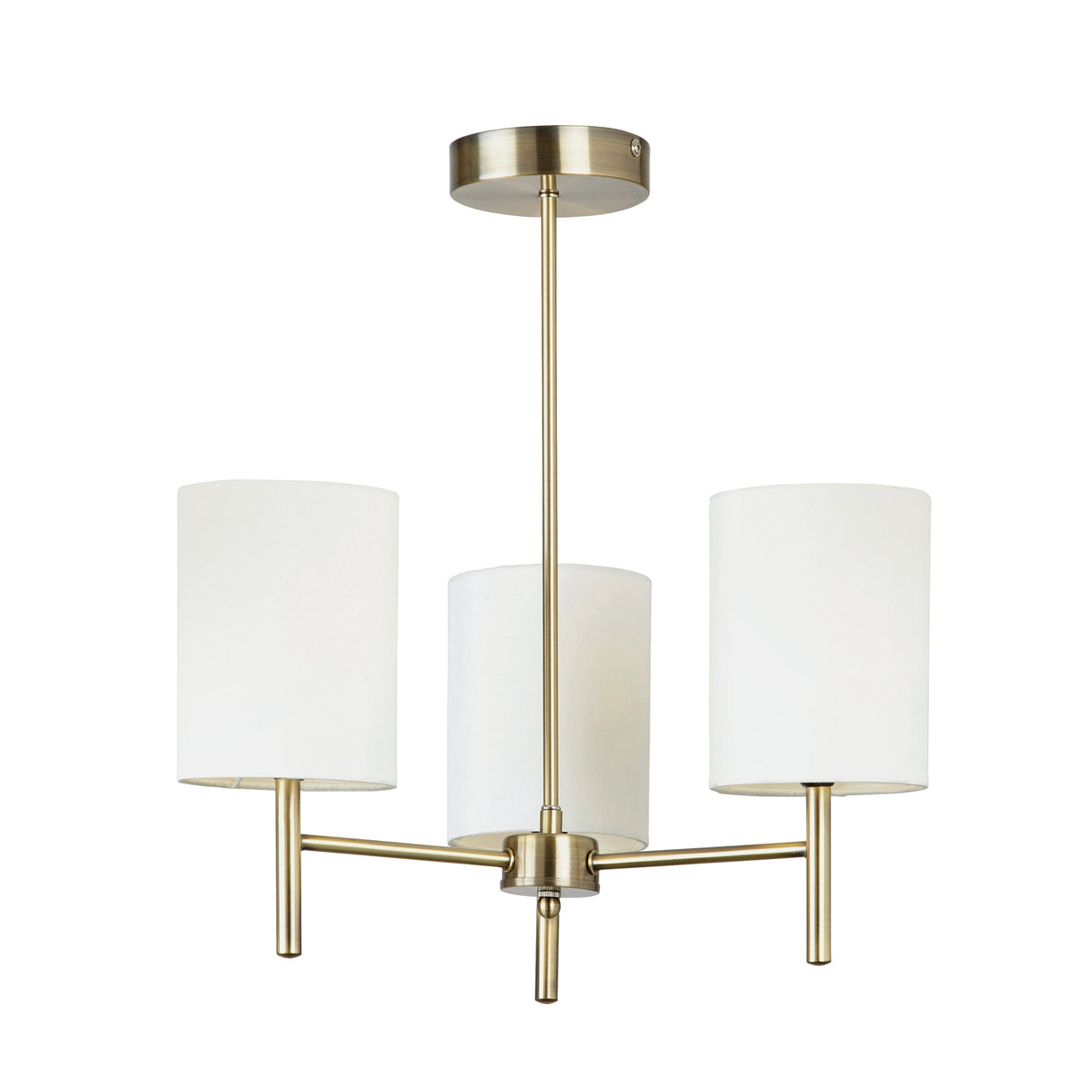 Amos Brio 3lt Semi flush Antique Brass – from Amos Lighting + Home