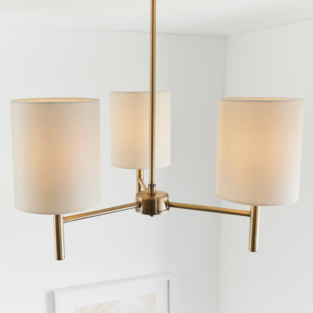 Amos Brio 3lt Semi flush Antique Brass – from Amos Lighting + Home