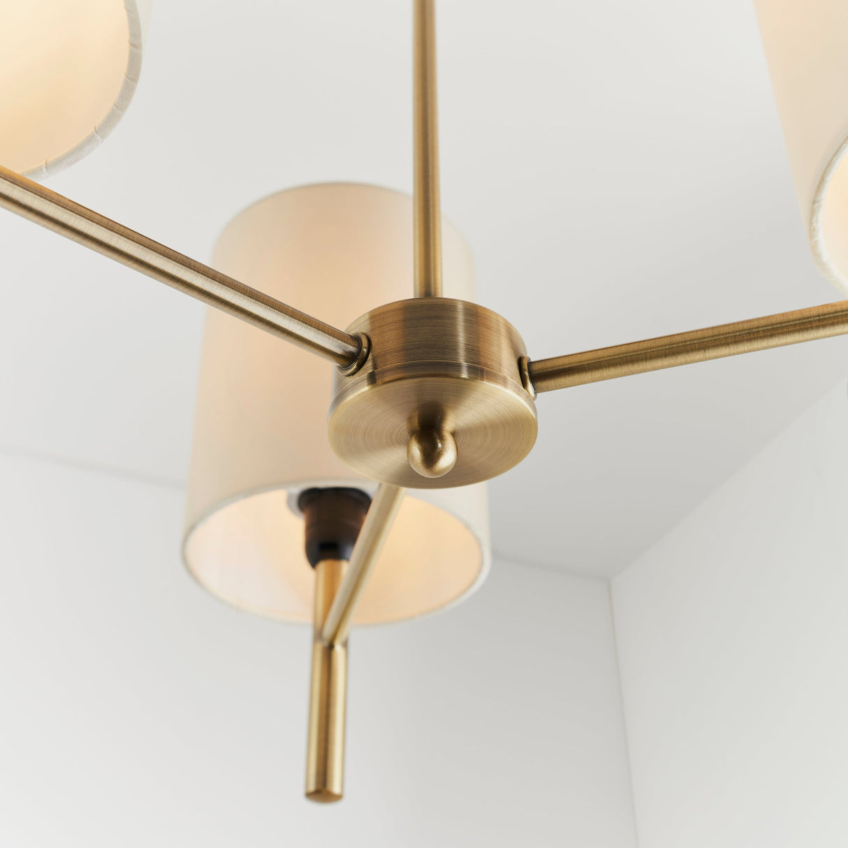 Amos Brio 3lt Semi flush Antique Brass – from Amos Lighting + Home