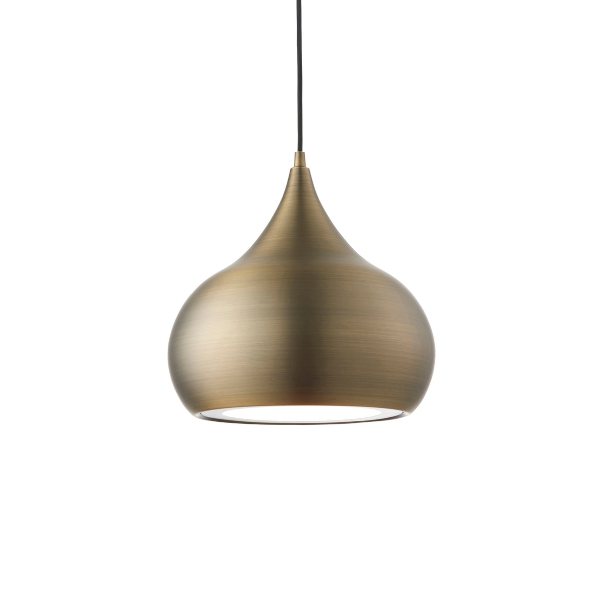 Endon Brosnan LED Pendant Antique Brass – from Amos Lighting + Home