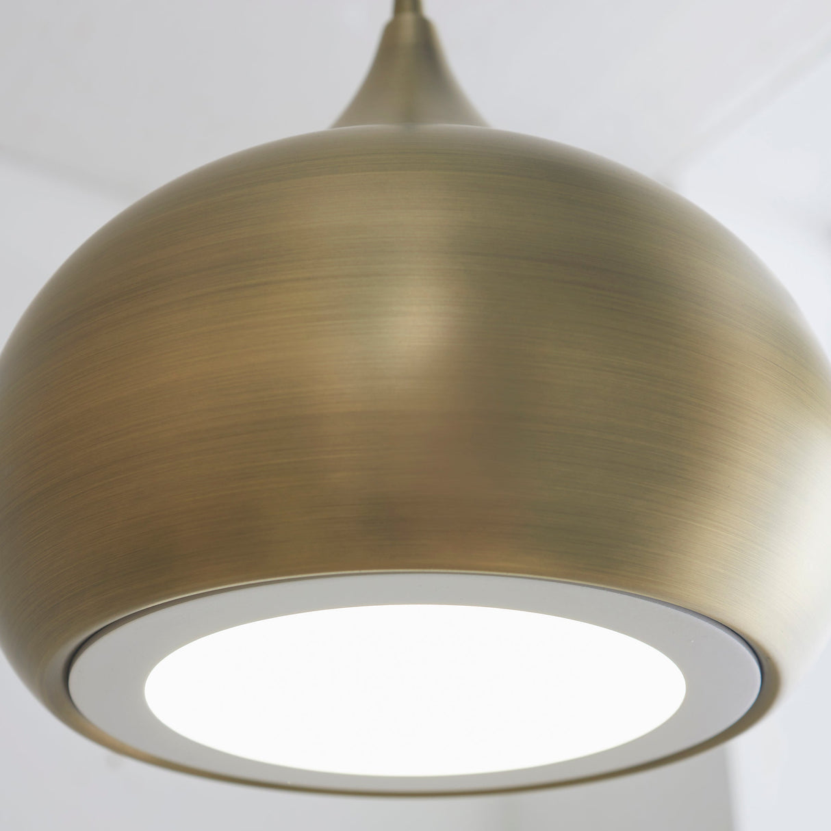 Endon Brosnan LED Pendant Antique Brass – from Amos Lighting + Home