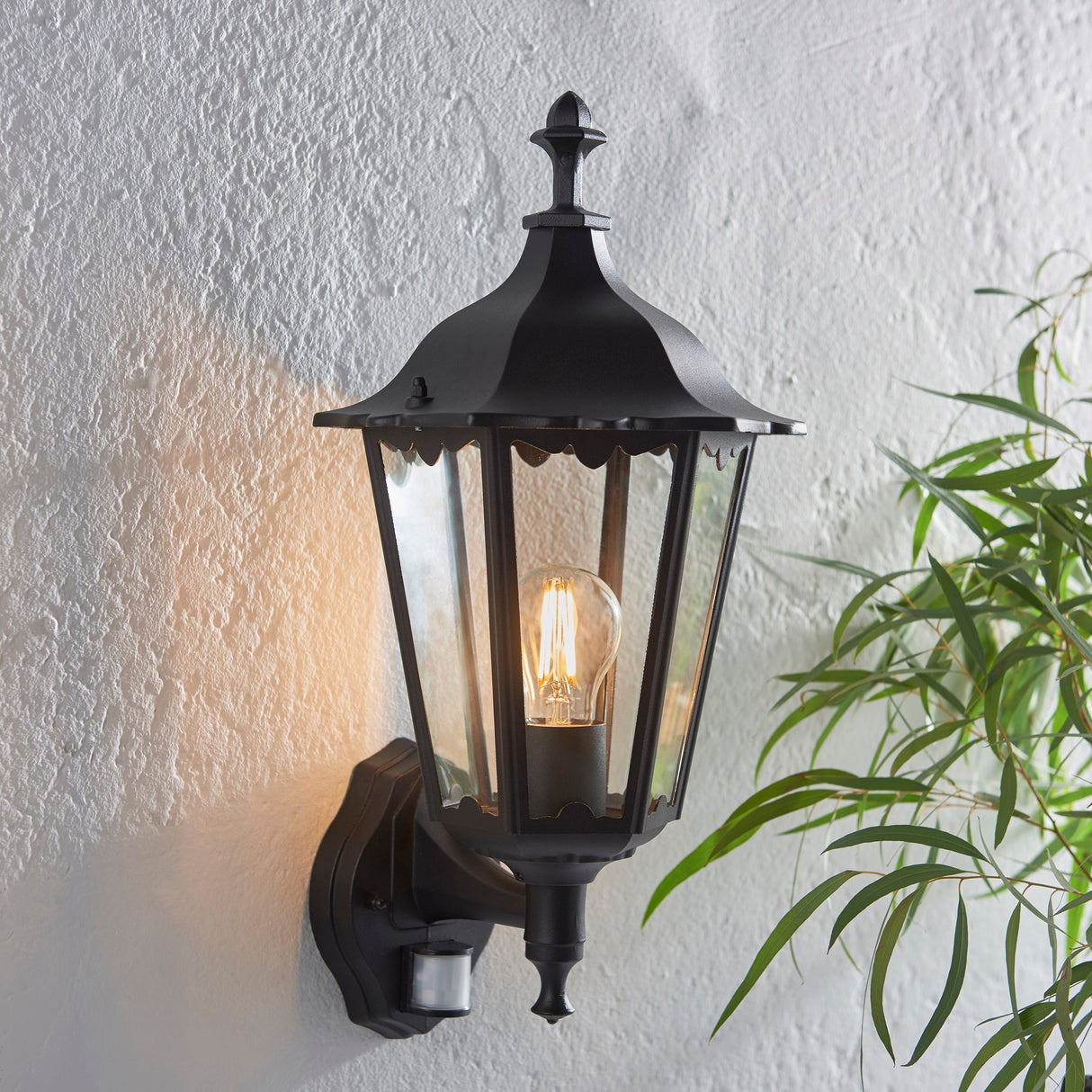 Endon Burford Outdoor Wall Light with PIR – from Amos Lighting + Home