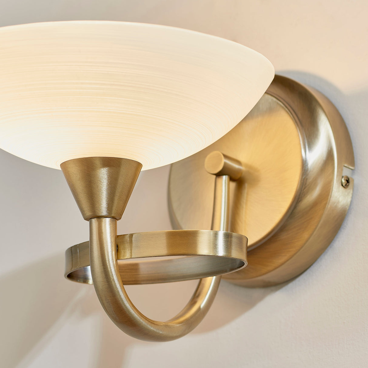Endon Cagney Wall Light Antique Brass – from Amos Lighting + Home