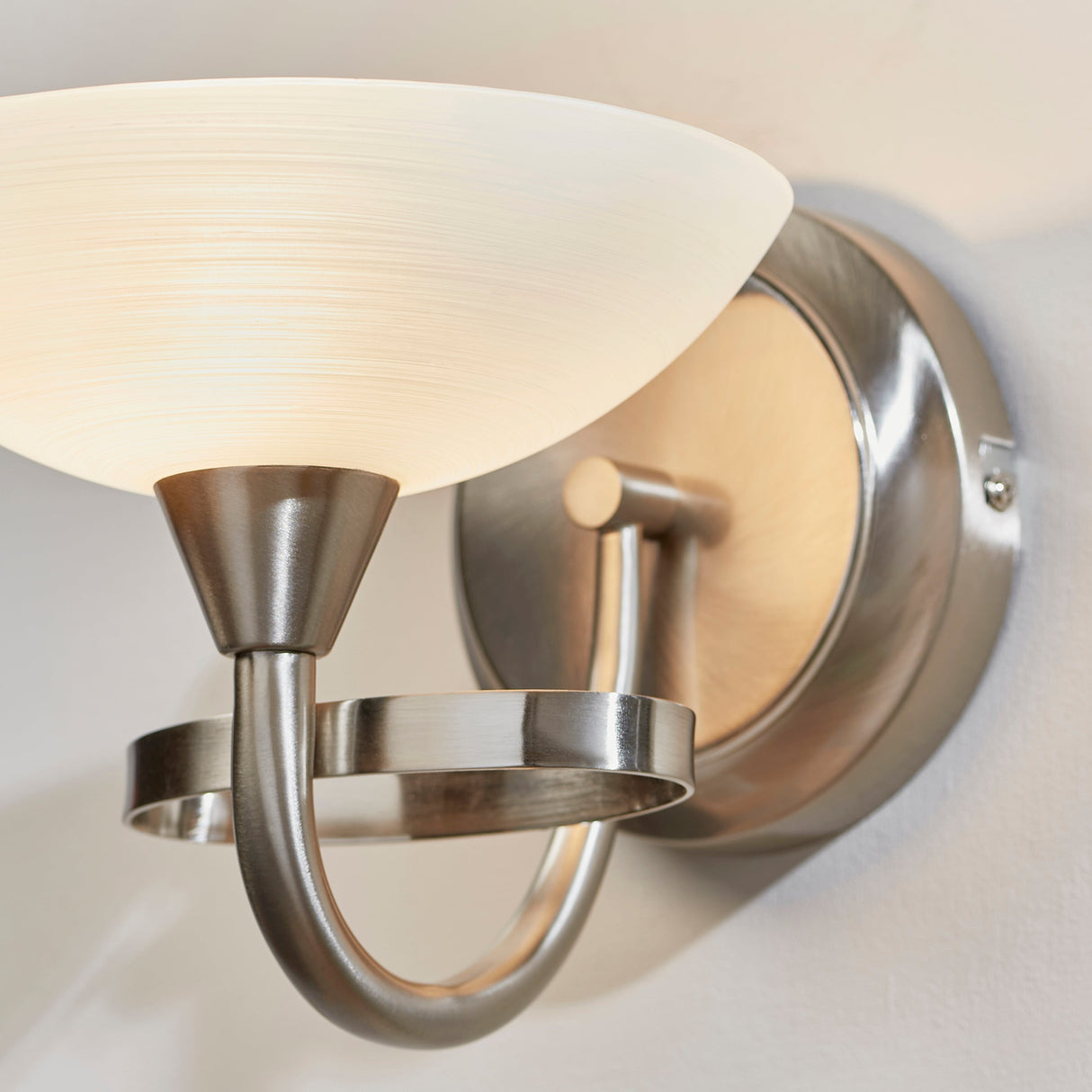 Endon Cagney Wall Light Satin Chrome – from Amos Lighting + Home