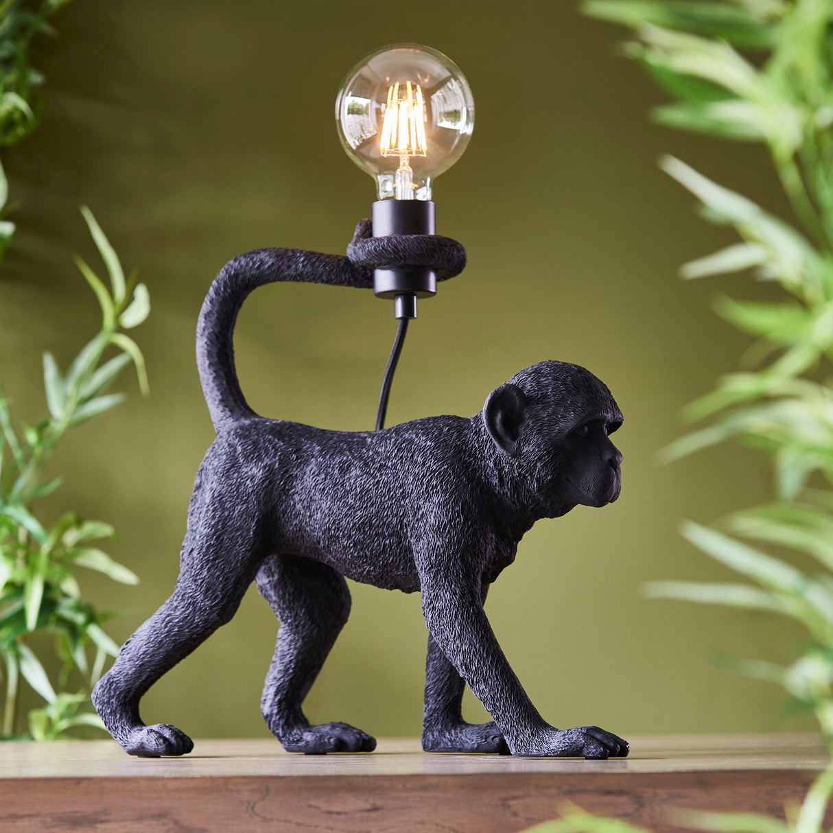 Amos Capuchin Table Lamp Matt Black with Shade – from Amos Lighting + Home
