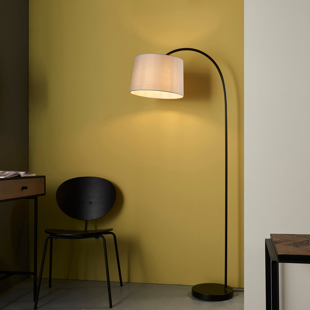 Amos Carlson Matt Black Floor Lamp with Shade – from Amos Lighting + Home