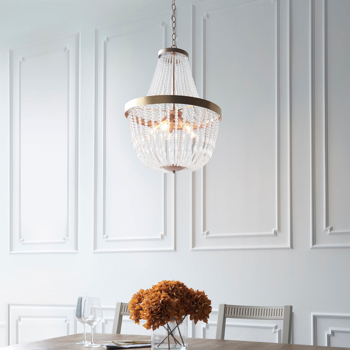 Amos Celine Rose Gold 5lt Chandelier – from Amos Lighting + Home