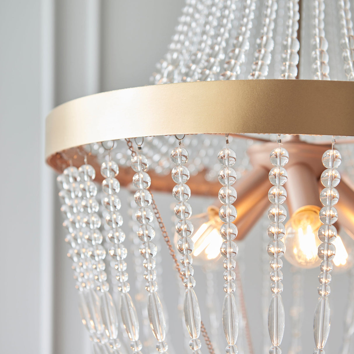 Amos Celine Rose Gold 5lt Chandelier – from Amos Lighting + Home