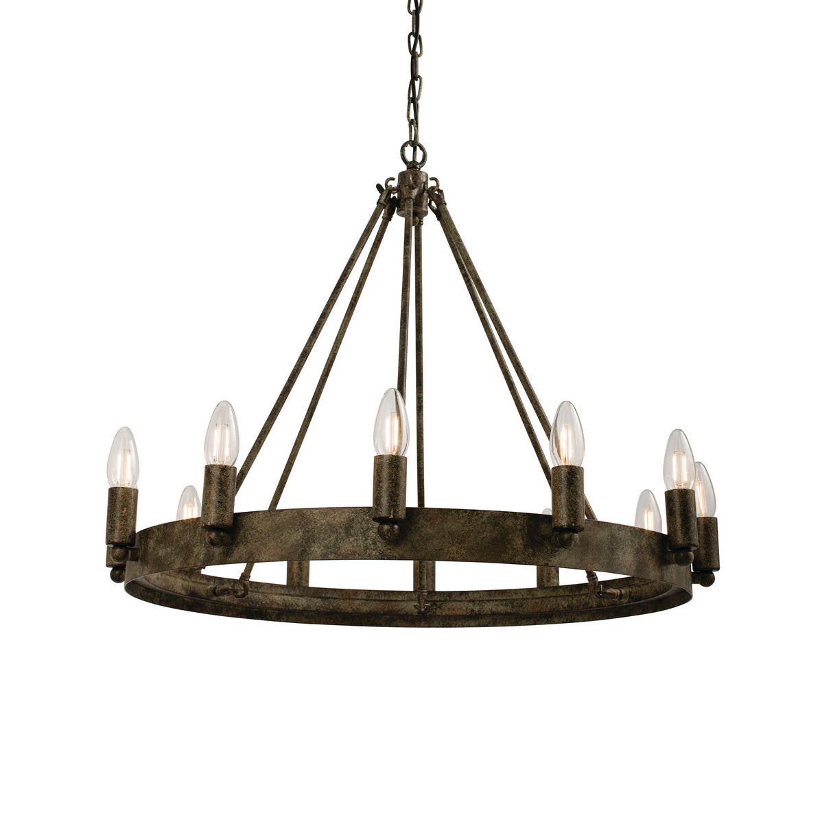 Endon Chevalier Aged Metal Paint Chandelier – from Amos Lighting + Home