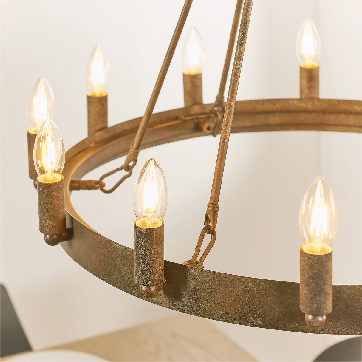 Endon Chevalier Aged Metal Paint Chandelier – from Amos Lighting + Home