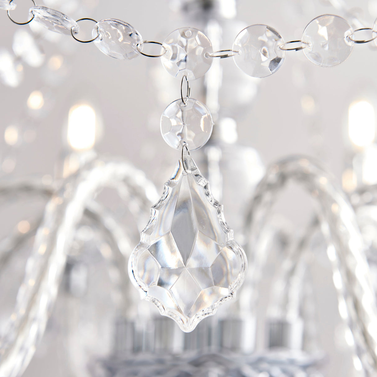 Amos Clarence 12lt Acrylic & Steel Chandelier – from Amos Lighting + Home