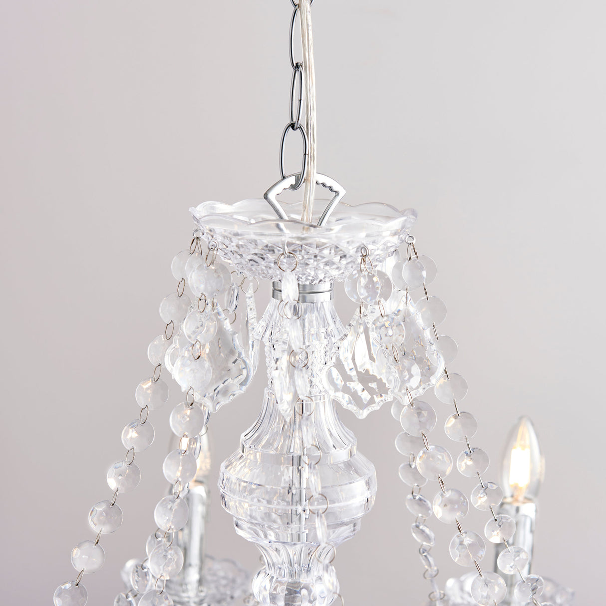 Amos Clarence 8lt Acrylic & Steel Chandelier – from Amos Lighting + Home