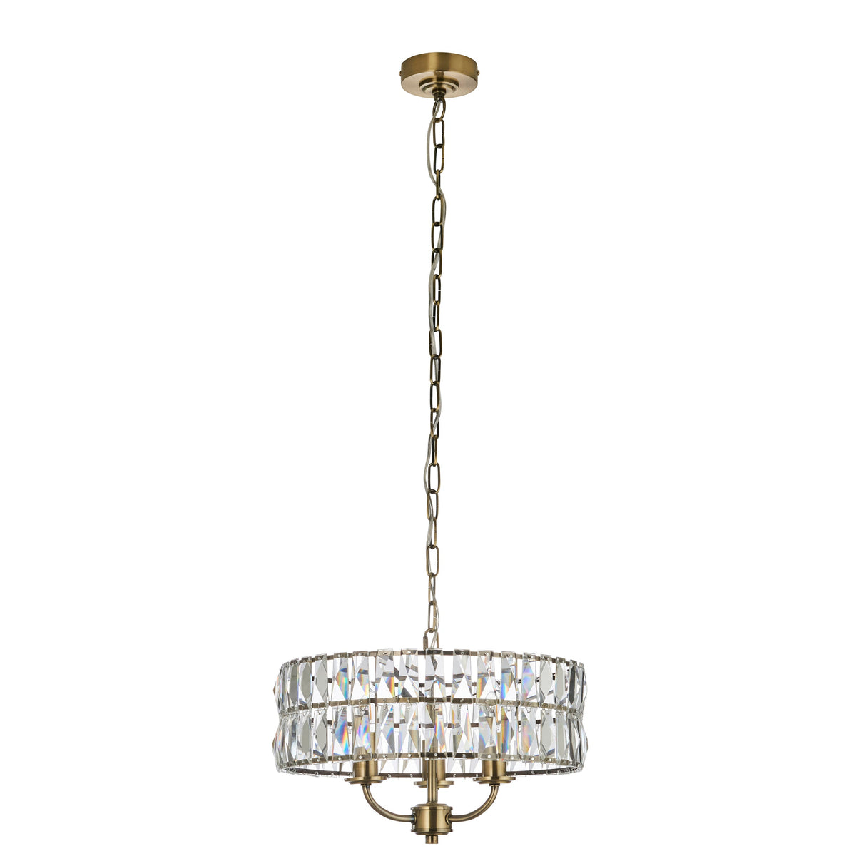 Amos Clifton 3lt Chandelier Antique Brass – from Amos Lighting + Home