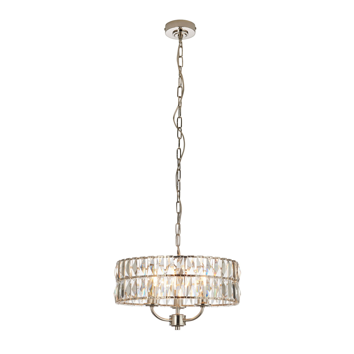 Amos Clifton 3lt Chandelier Bright Nickel – from Amos Lighting + Home