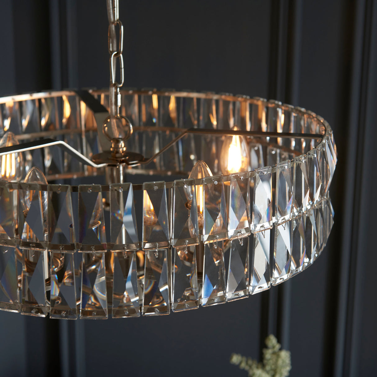 Amos Clifton 5lt Chandelier Bright Nickel – from Amos Lighting + Home