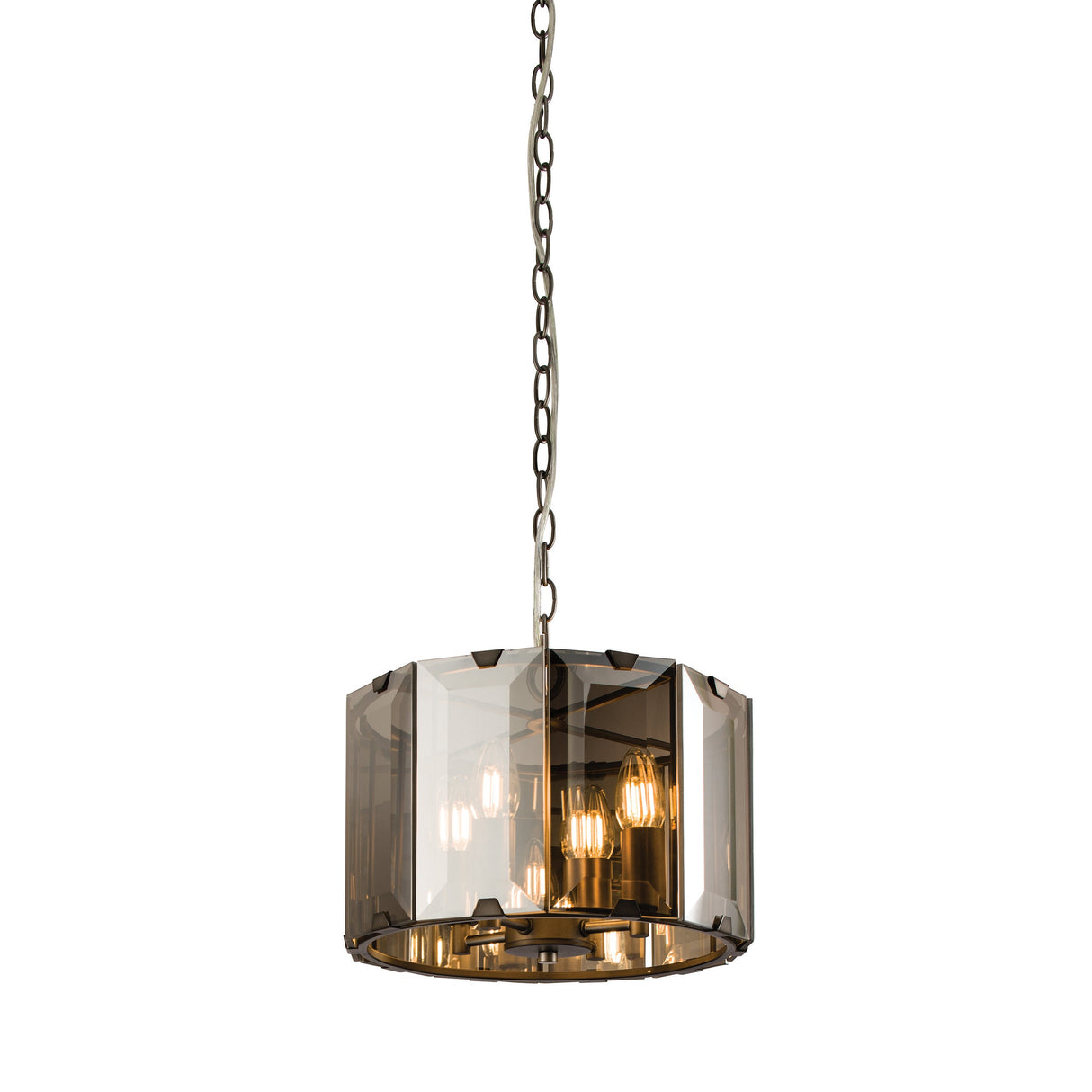 Endon Clooney 4lt Smoked Tinted Glass Chandelier – from Amos Lighting + Home